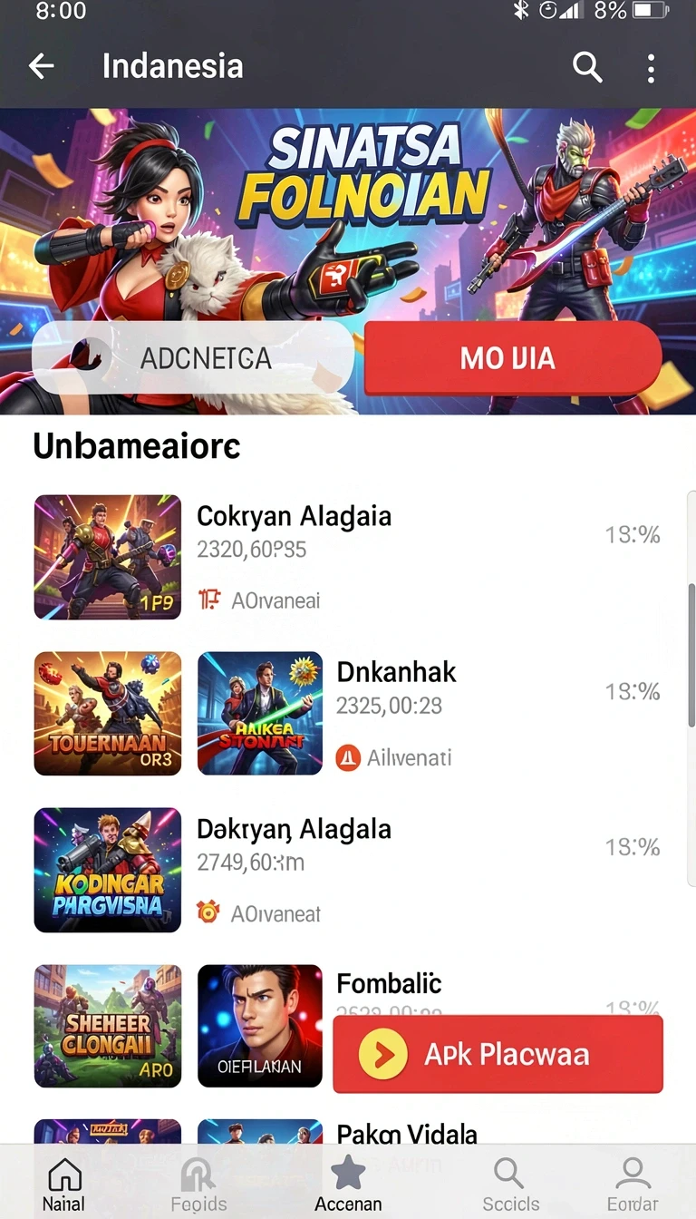 Tampilan utama aplikasi Download pgstar777 APK untuk Android yang intuitif dan efisien.